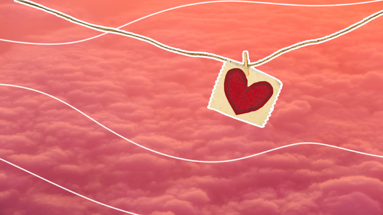 imagem de capa de blog com um fio de varal e um papel pregado com o desenho de coração representando dicas para economizar se você ficou desempregado